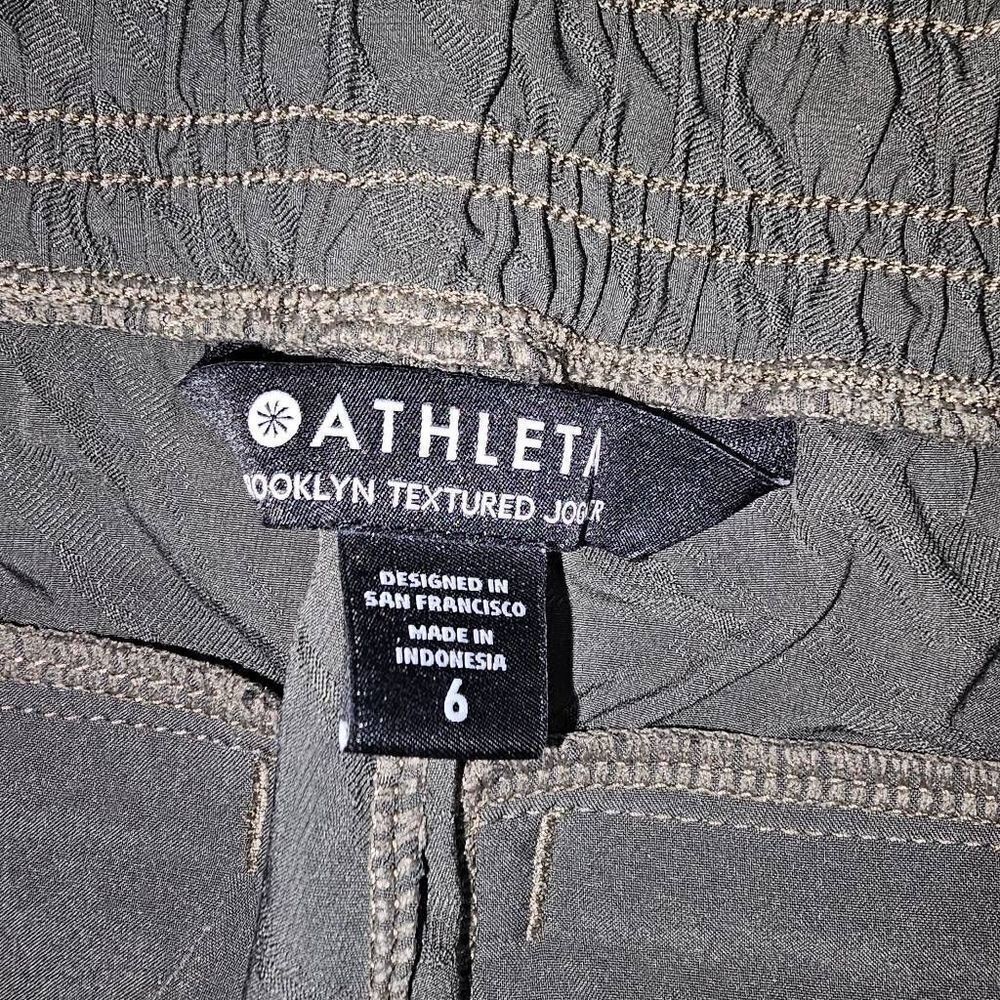 Athleta Womens Olive Green Brooklyn Textured Jogger Pants 6 - Picture 6 of 7